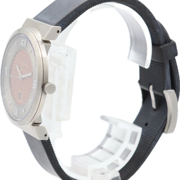 35mm TeNo no. 178 Men's Quartz Wristwatch Germany Steel w Salmon Dial - Picture 3 of 3